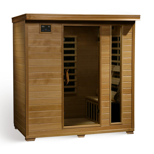 HeatWave Monticello 4-Person Hemlock Infrared Sauna with 9 Carbon Heaters