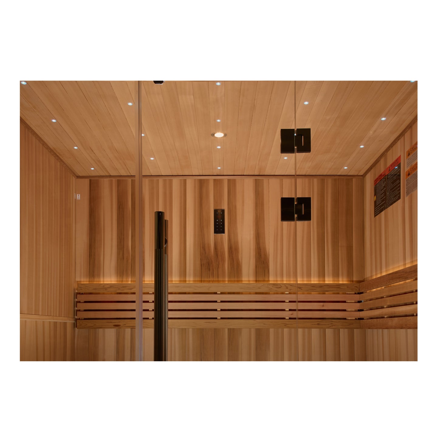 Golden Designs "Copenhagen Edition" 3-Person Traditional Steam Sauna — Canadian Red Cedar Interior