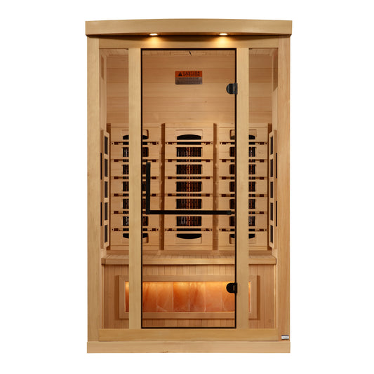 Golden Designs 2025 Full Spectrum 8000 Reserve Series 2 - Person Infrared Sauna with Himalayan Salt