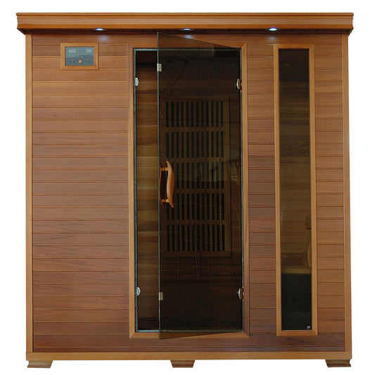 HeatWave Klondike 4-Person Cedar Infrared Sauna with 9 Carbon Heaters