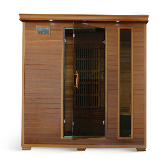 HeatWave Klondike 4-Person Cedar Infrared Sauna with 9 Carbon Heaters