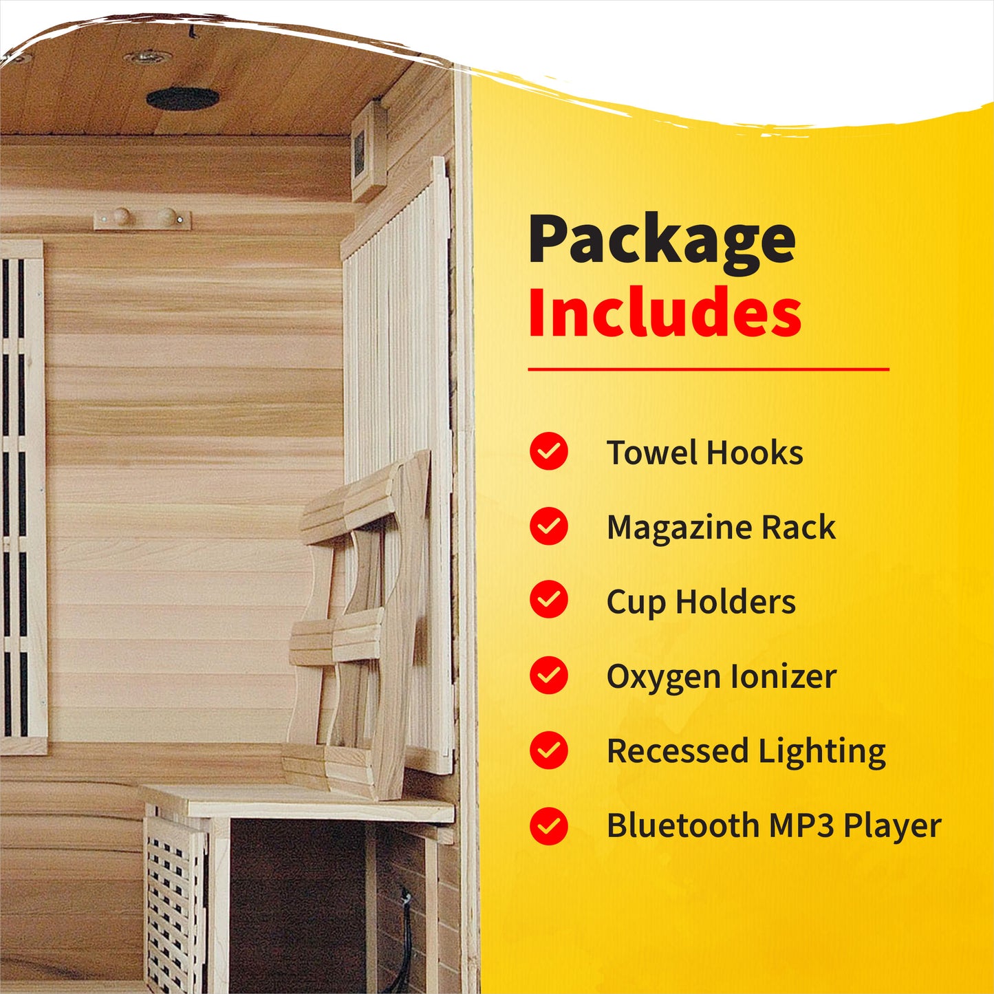 HeatWave Klondike 4-Person Cedar Infrared Sauna with 9 Carbon Heaters