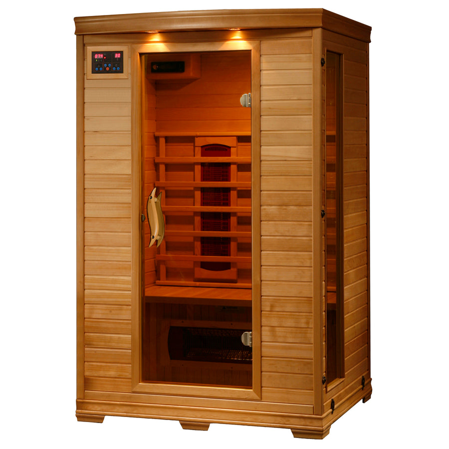 HeatWave Coronado 2-Person Hemlock Infrared Sauna with 5 Ceramic Heaters