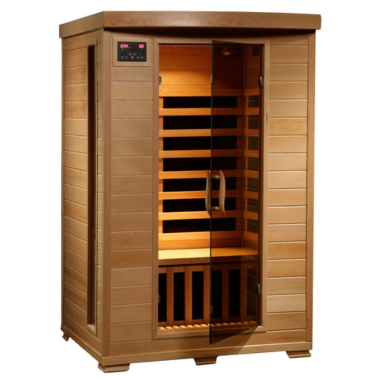 Coronado 2-Person Hemlock Deluxe Infrared Sauna with 6 Carbon Heaters