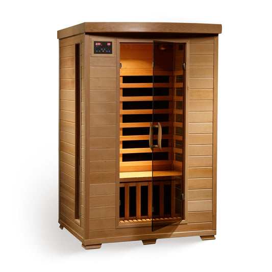 HeatWave Coronado 2-Person Hemlock Deluxe Infrared Sauna with 6 Carbon Heaters