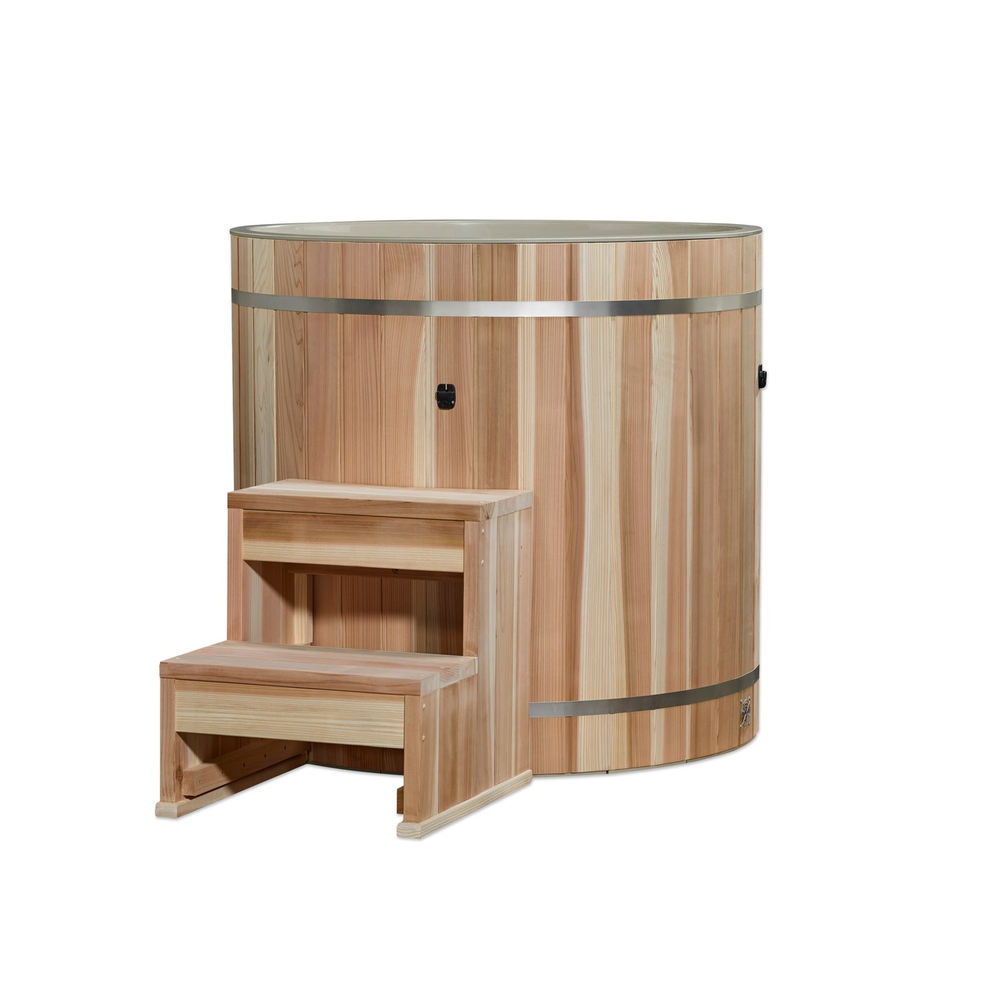 Dynamic Cold Therapy PVC Barrel Cold Plunge Tub with Pacific Cedar Exterior