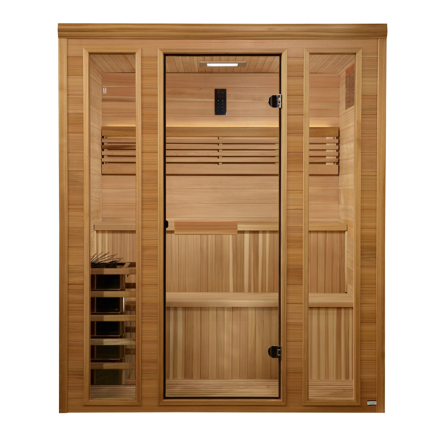 Golden Designs "Engelberg Edition" 4–6 Person Traditional Steam Sauna — Pacific Premium Clear Cedar