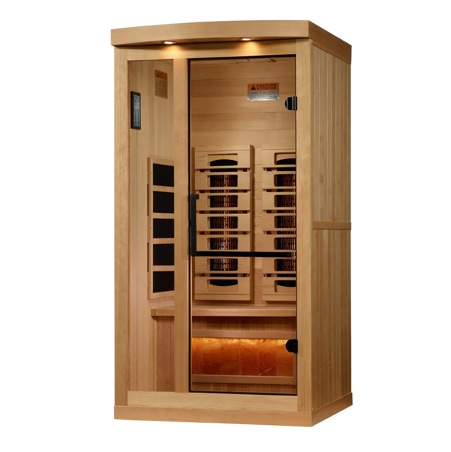 Golden Designs 2025 Full Spectrum 8000 Reserve Series 1 - 2 Person Infrared Sauna with Himalayan Salt