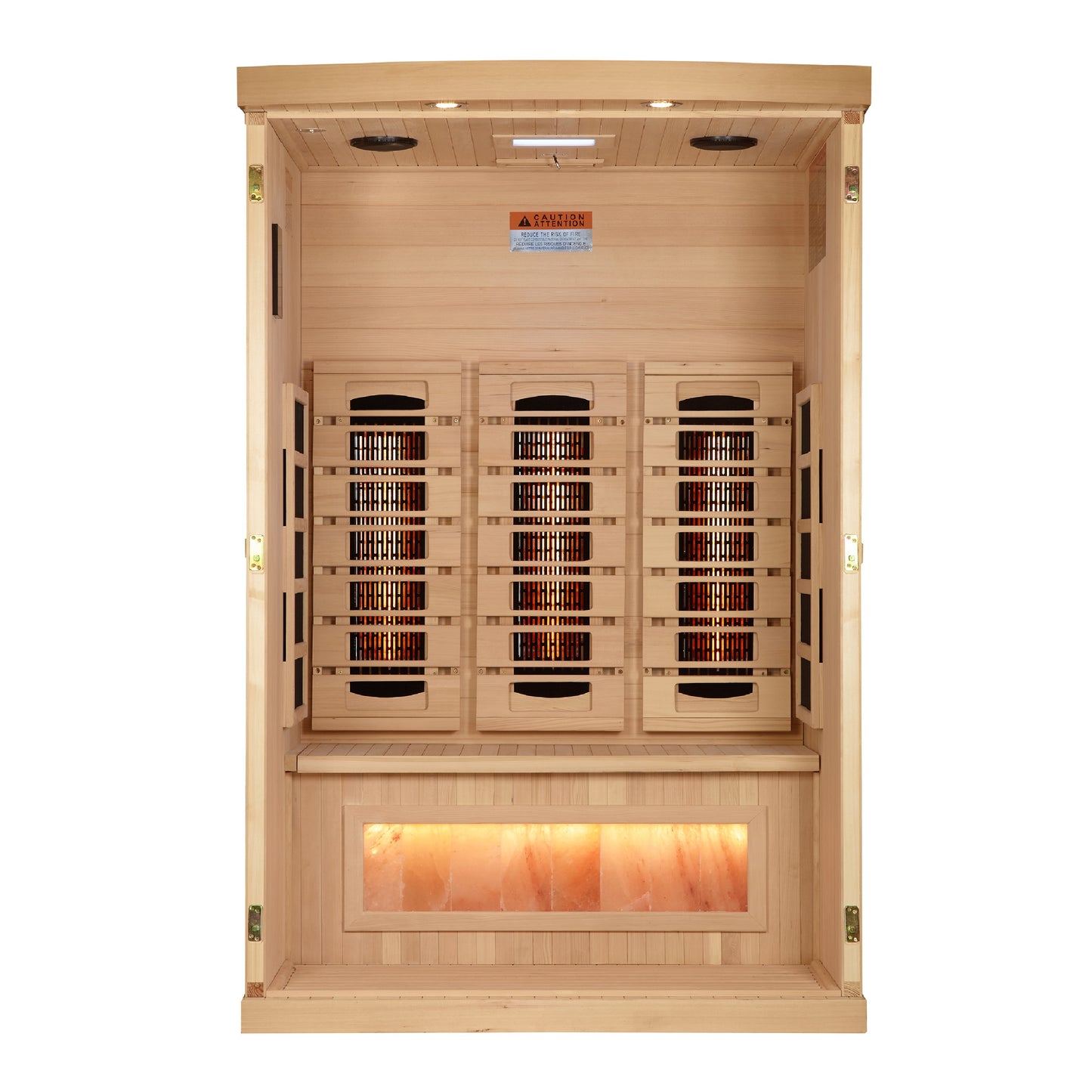 Golden Designs 2025 Full Spectrum 8000 Reserve Series 2 - Person Infrared Sauna with Himalayan Salt