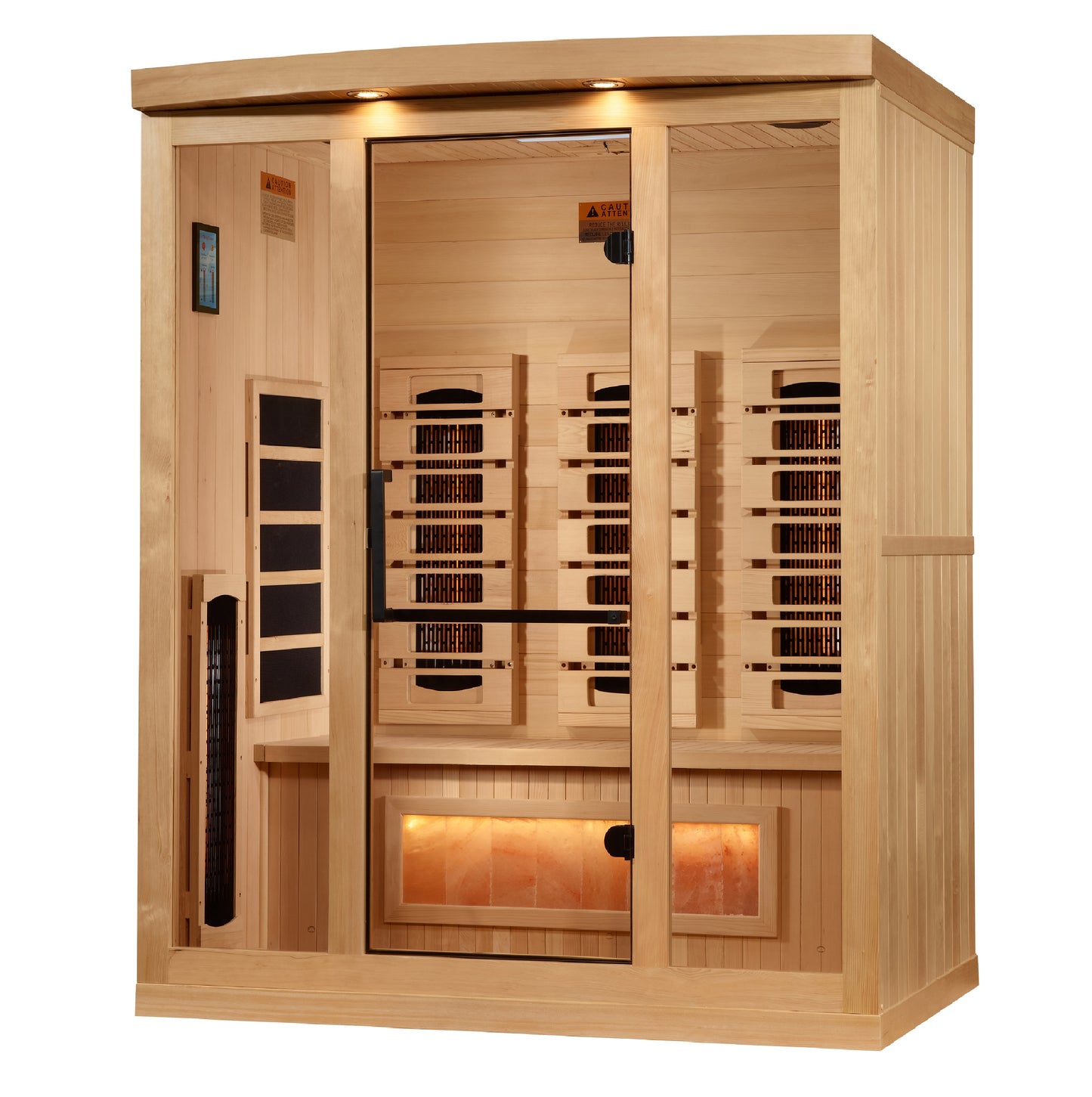 Golden Designs 2025 Full Spectrum 8000 Reserve Series 3 - Person Infrared Sauna with Himalayan Salt