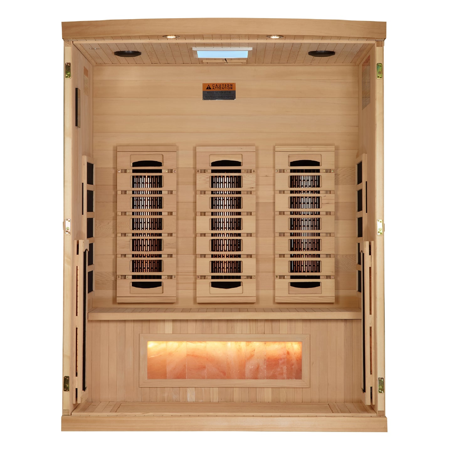 Golden Designs 2025 Full Spectrum 8000 Reserve Series 3 - Person Infrared Sauna with Himalayan Salt
