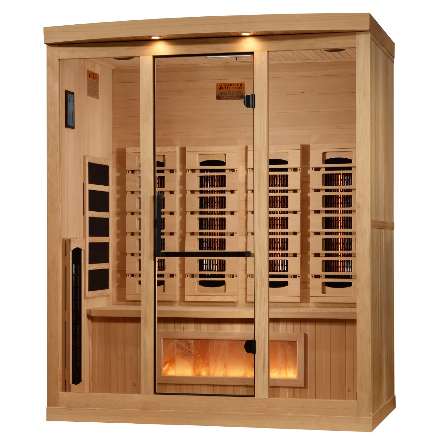 Golden Designs 2025 Full Spectrum 8000 Reserve Series 4 - Person Infrared Sauna with Himalayan Salt