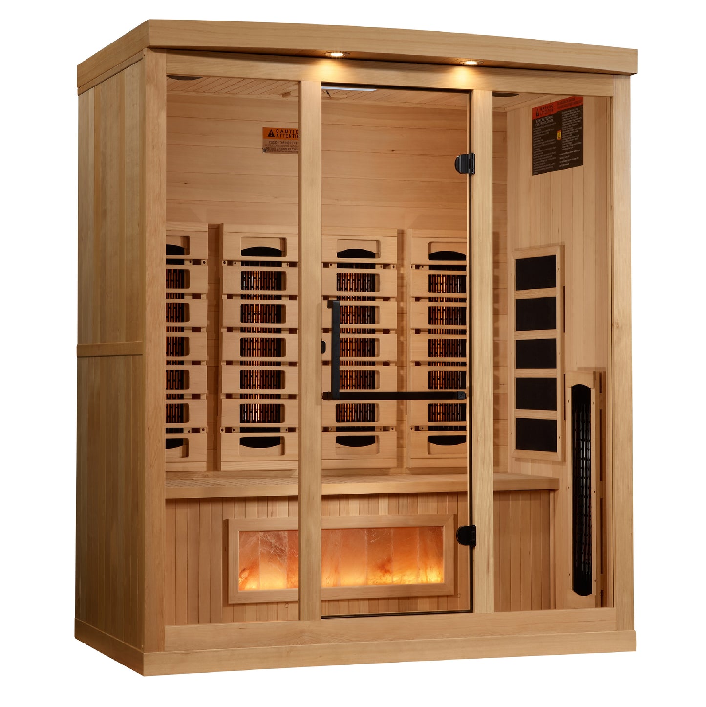 Golden Designs 2025 Full Spectrum 8000 Reserve Series 4 - Person Infrared Sauna with Himalayan Salt