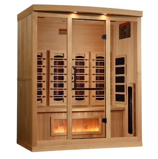 Golden Designs 2025 Full Spectrum 8000 Reserve Series 4 - Person Infrared Sauna with Himalayan Salt