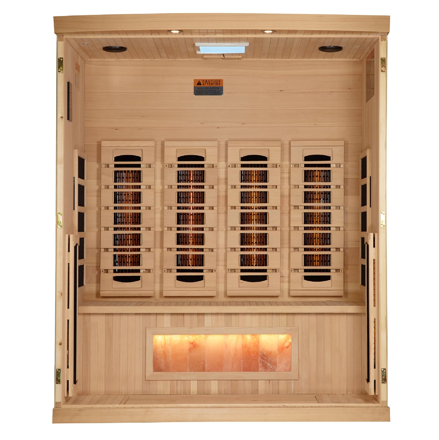 Golden Designs 2025 Full Spectrum 8000 Reserve Series 4 - Person Infrared Sauna with Himalayan Salt