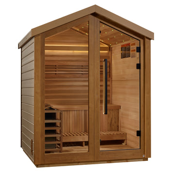 Golden Designs "Savonlinna" 3-Person Traditional Outdoor Sauna — Barn Series