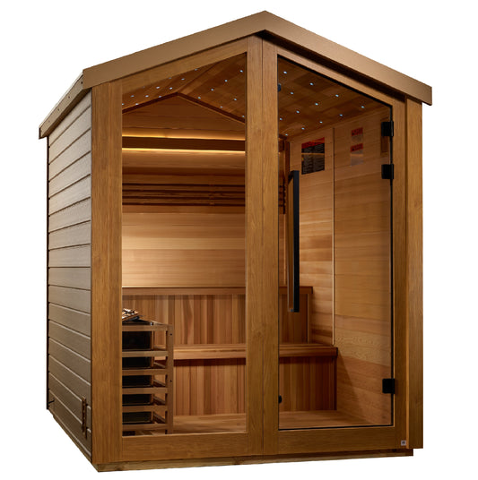 Golden Designs "Kaarina" 6-Person Traditional Outdoor Sauna — Barn Series