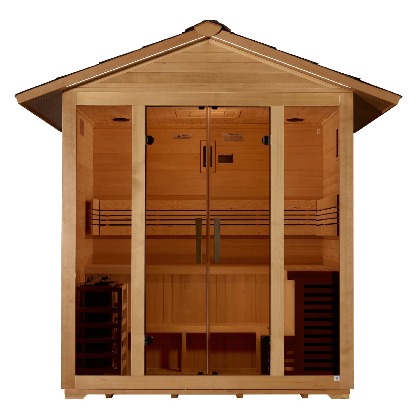 Golden Designs "Vorarlberg" 5-Person Traditional Outdoor Sauna — Canadian Hemlock