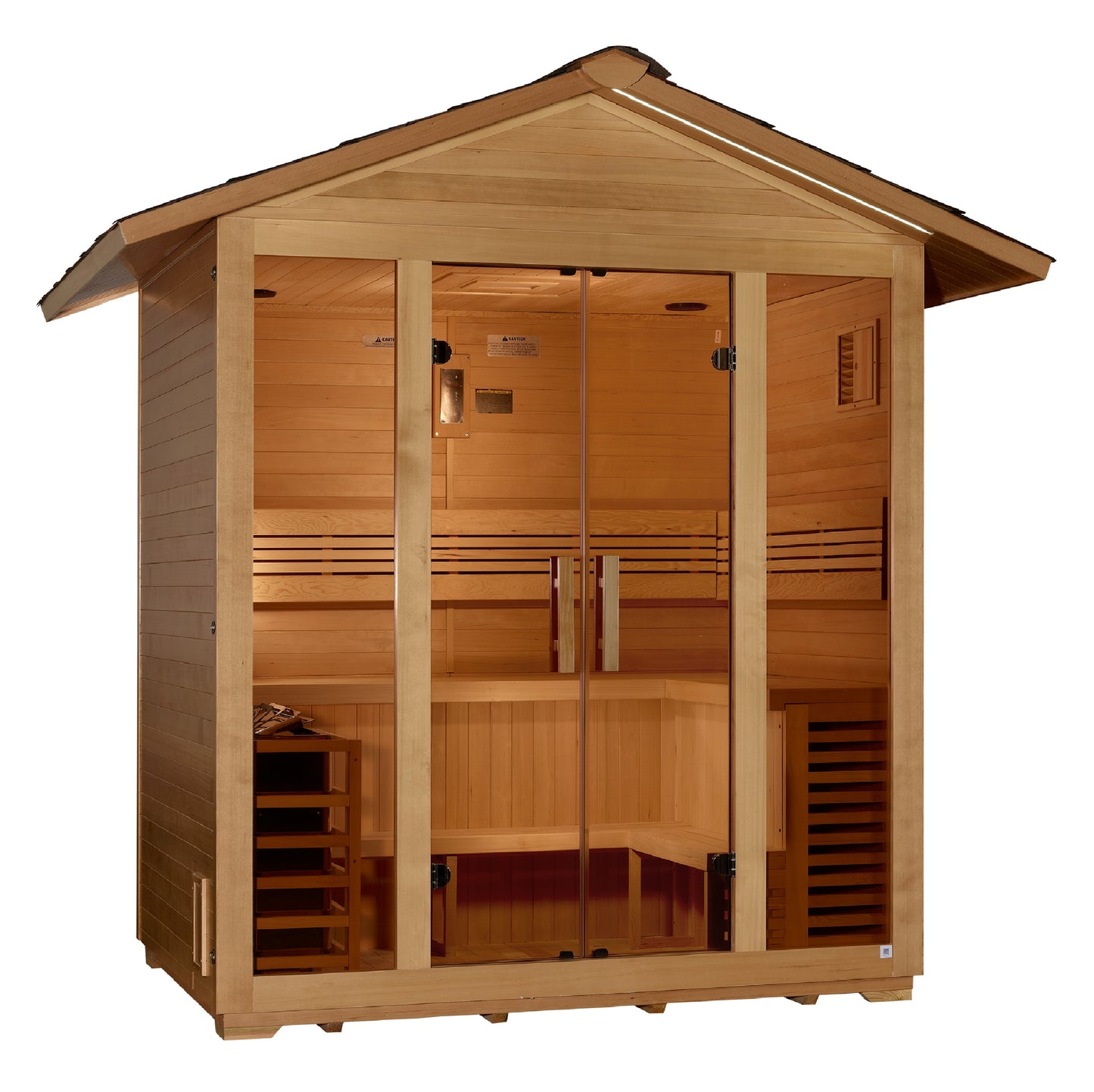 Golden Designs "Vorarlberg" 5-Person Traditional Outdoor Sauna — Canadian Hemlock