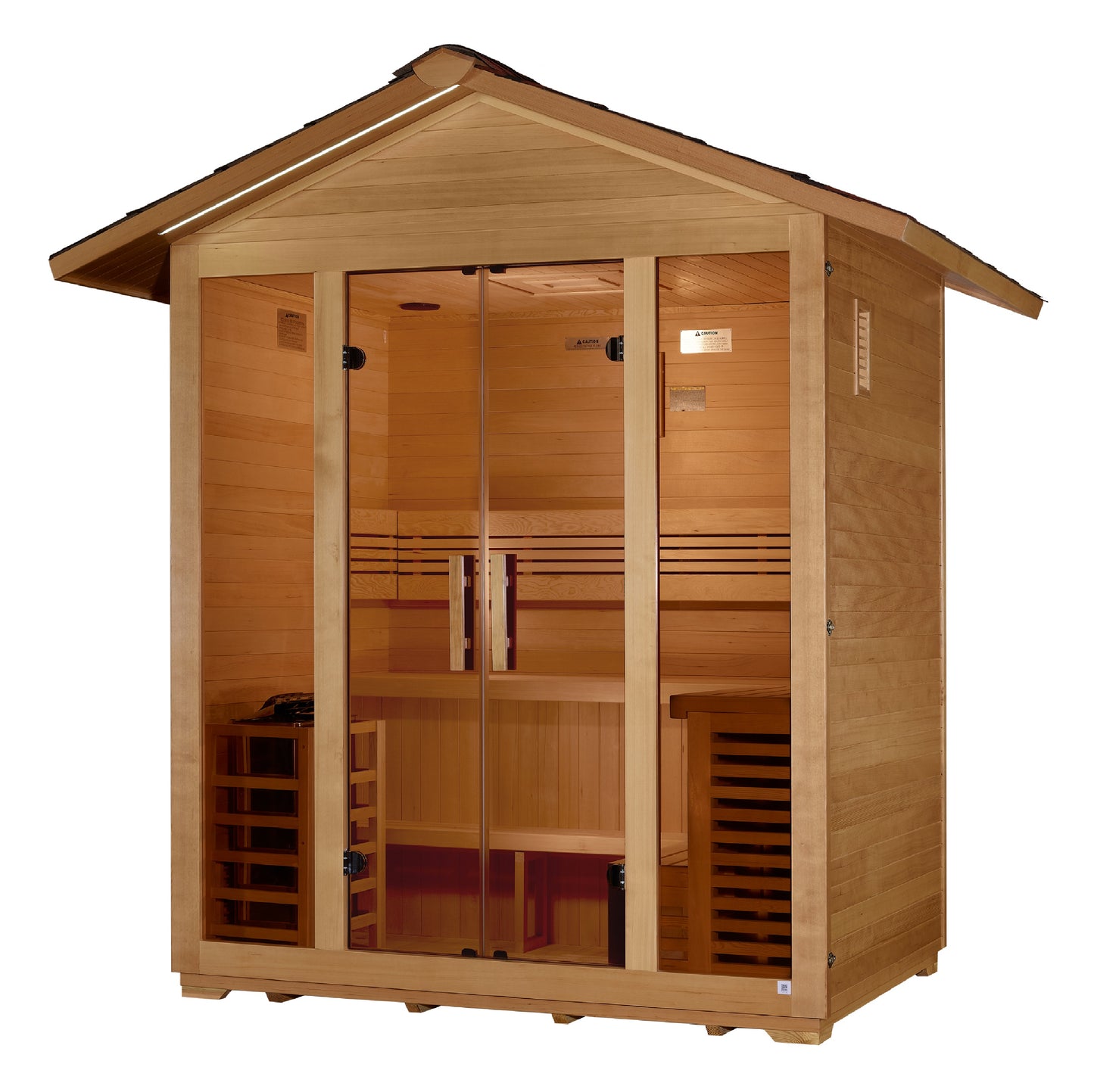 Golden Designs "Vorarlberg" 5-Person Traditional Outdoor Sauna — Canadian Hemlock