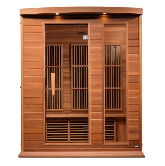 Maxxus 3-Person Low EMF FAR Infrared Sauna with Exterior Accent Lighting