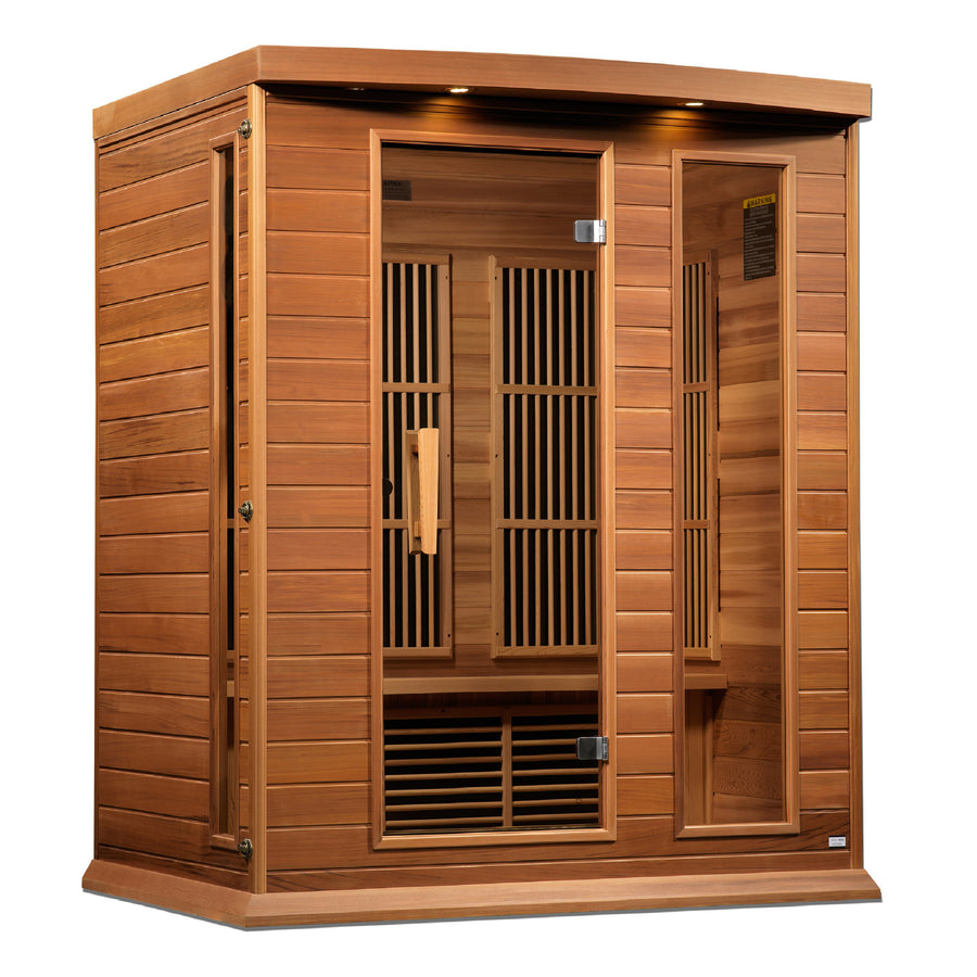 Maxxus 3-Person Low EMF FAR Infrared Sauna with Exterior Accent Lighting
