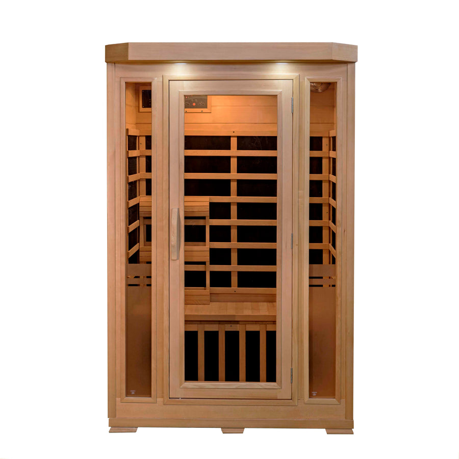 HeatWave Sonoma 2-Person Hemlock Infrared Sauna with 6 Carbon Heaters
