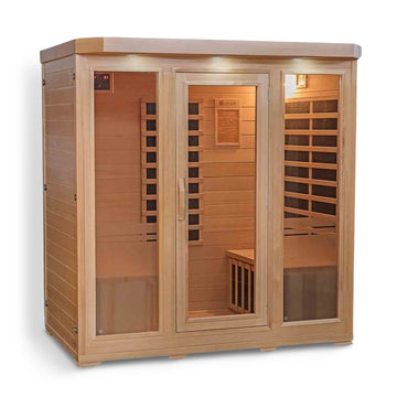 HeatWave Sonoma 4-Person Hemlock Infrared Sauna with 9 Carbon Heaters