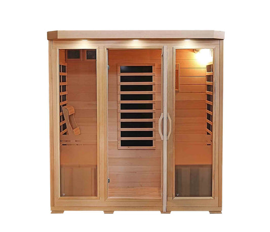 HeatWave Sonoma 4-Person Hemlock Infrared Sauna with 9 Carbon Heaters